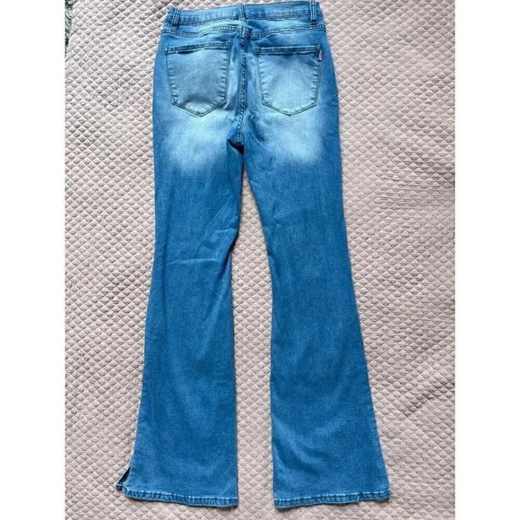 Vibe & Rant Women’s Jeans 11(W30) High Rise Wide Leg Slit Ripped Y2K - Picture 2 of 13